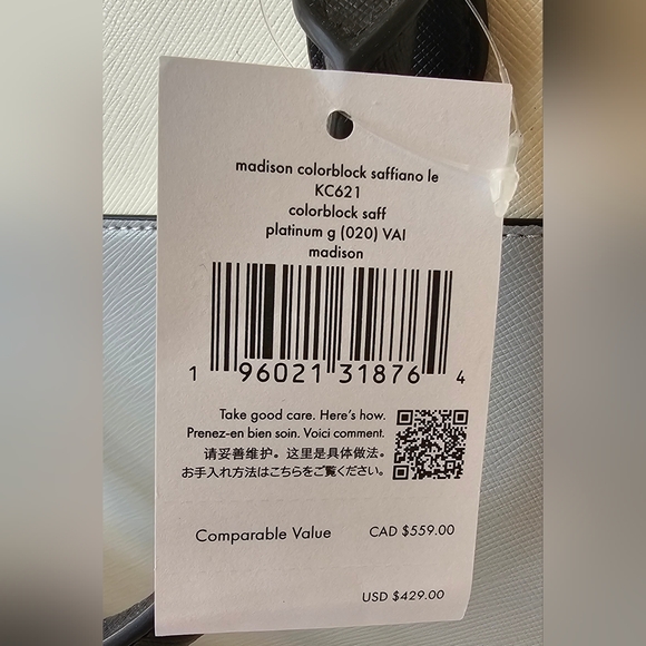 NWT Kate Spade Madison Colorblock Saffiano Leather Medium Satchel - Picture 6 of 7